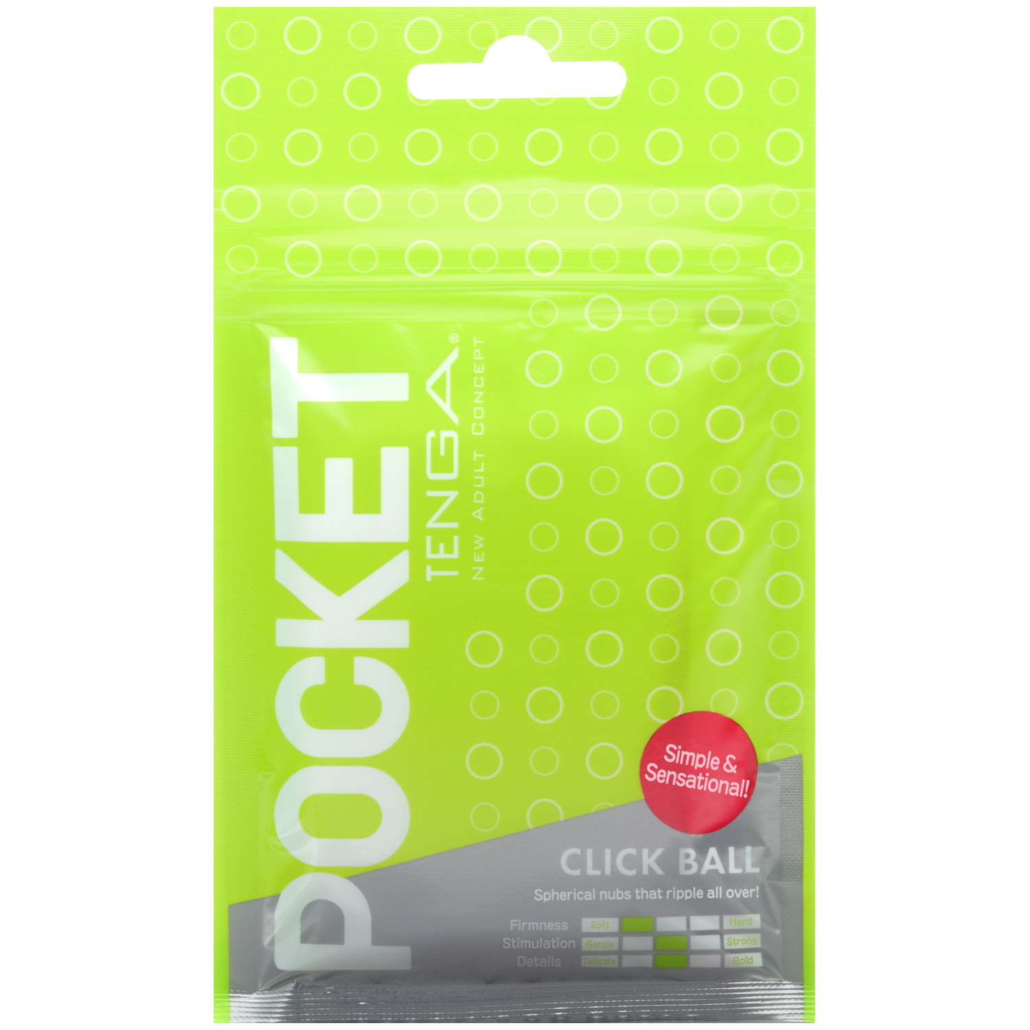 Tenga Pocket Click Ball Masturbator      - Hvit
