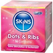 Skins Dots & Ribs Kondomer 16 stk
