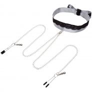 Fifty Shades Of Grey Play Nice Satin Collar and Nipple Clamps