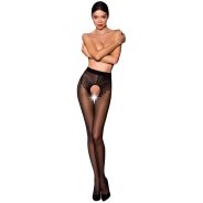 Passion Black Crotchless Tights