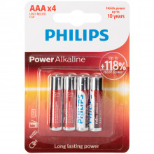 Philips LR03 AAA Alkaline Batterier 4 stk.  1