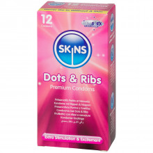Skins Dots & Ribs Kondomer 12 stk.  1