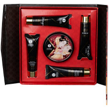 Shunga Geisha's Secrets Collection Sparkling Strawberry Wine Intimate Massasjesett Produktbilde 1