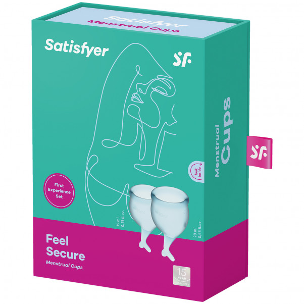 Satisfyer Feel Secure Menstruasjonskopp 2 pk bilde av emballasje 90