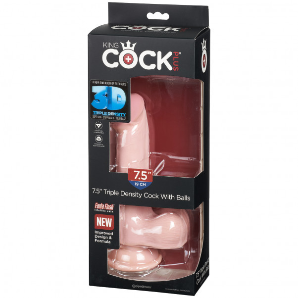 King Cock Plus Triple Density Dildo med Pung 23 cm Emballasjebilde 90