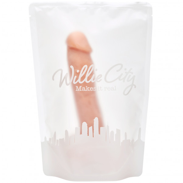 Willie City Luxe Realistisk Silikondildo 20 cm bilde av emballasje 90