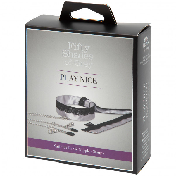 Fifty Shades Of Grey Play Nice Satin Collar and Nipple Clamps Emballasjebilde 90