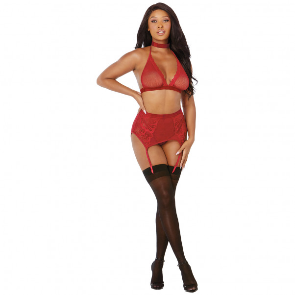 Dreamgirl 4-piece Rødt Blondesett Produktbilde på modell 1