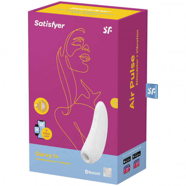 Satisfyer Curvy 1+ App-Styrt Hvit Klitorisstimulator Emballasjebilde 90