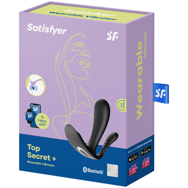 Satisfyer Top Secret+ App-kontrollert vibrerende G-punkt og Analstimulator Emballasjebilde 90