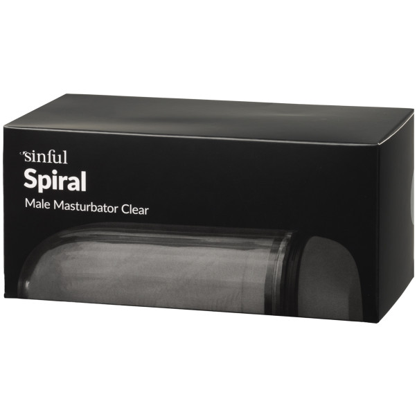 Sinful Spiral Gjennomsiktig Masturbator for Menn Emballasjebilde 90