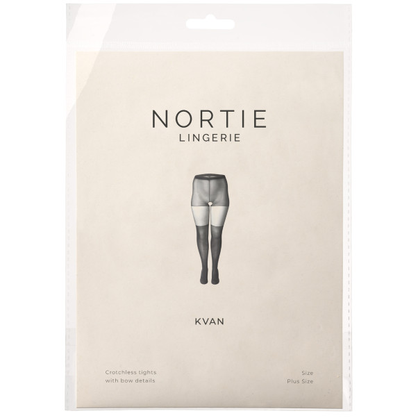 NORTIE Kvan Strømper med Sløyfedetaljer og Fransk åpning Plus Size Emballasjebilde 90