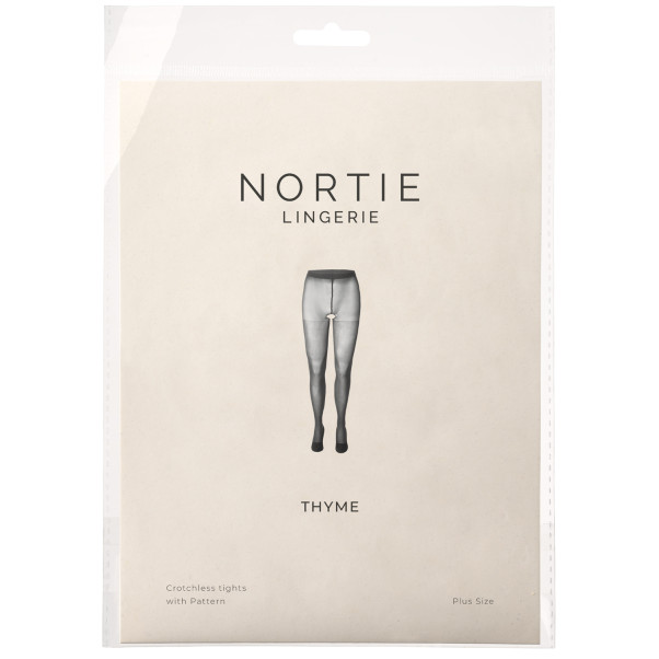 NORTIE Thyme Bunnløse Tights med Mønster Plus Size Emballasjebilde 90