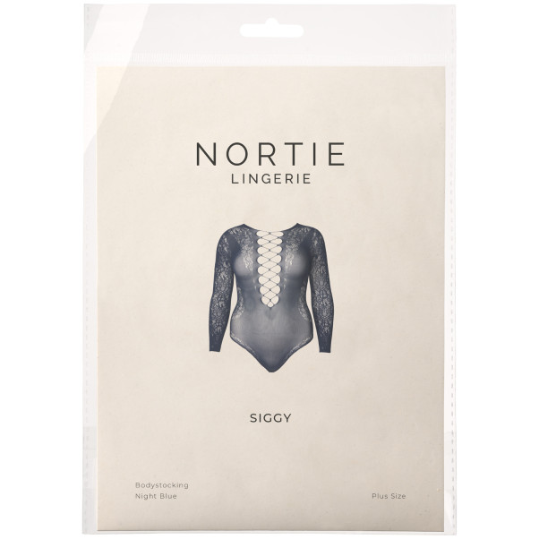 NORTIE Siggy Night Blue Bodystocking Plus Size Emballasjebilde 90