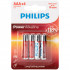 Philips LR03 AAA Alkaline Batterier 4 stk.  1
