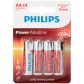 Philips LR06 AA Alkaline Batterier 4 stk.  1